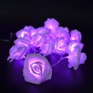3x Sets of Purple Rose String Lights